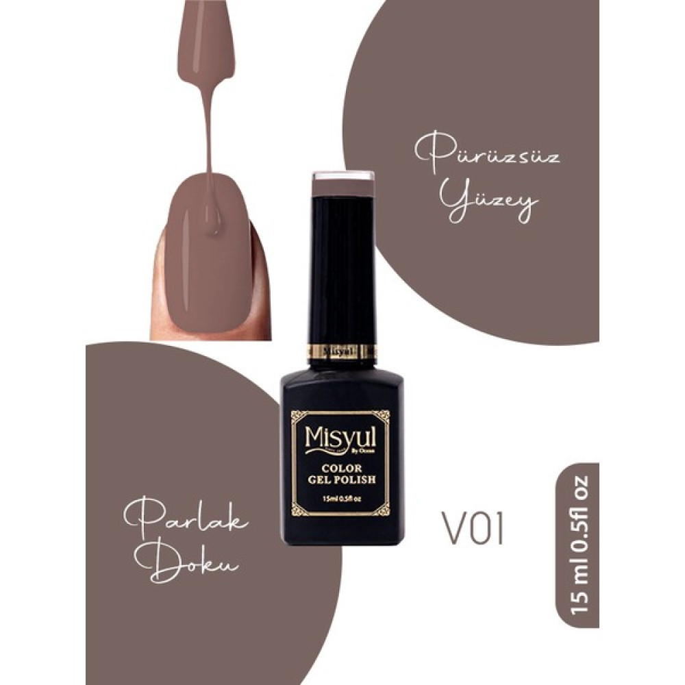 Misyul Kalıcı Oje, Uv LED Kalıcı Oje Nail Art 15ML - V01 Oje Fiyatı