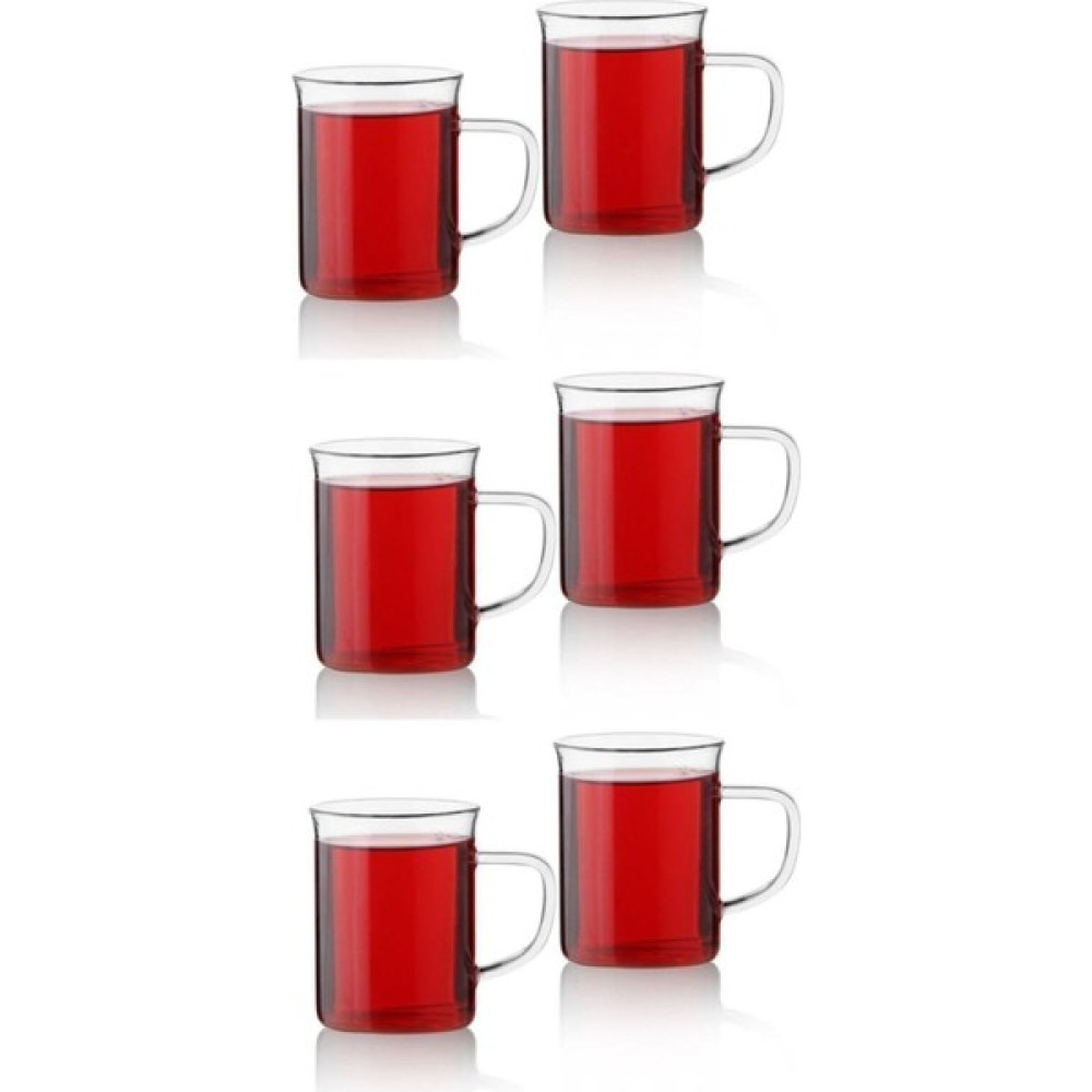 Mithra Life 6'lı Isıya Dayanıklı Cam Bardak Termisil Kupa - 6 Adet - Şeffaf - 200 ml Fincan / Bardak / Kahve Takımı Fiyatı