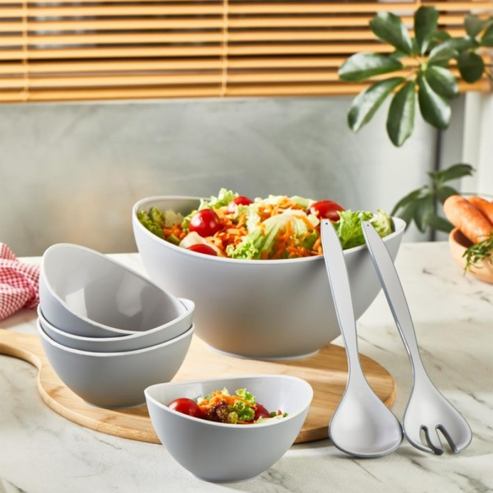 Mithra Life 7 Parça Gri Servis Sunum Salata Hazırlık Seti MIT1091 Oto Boyaları Fiyatı