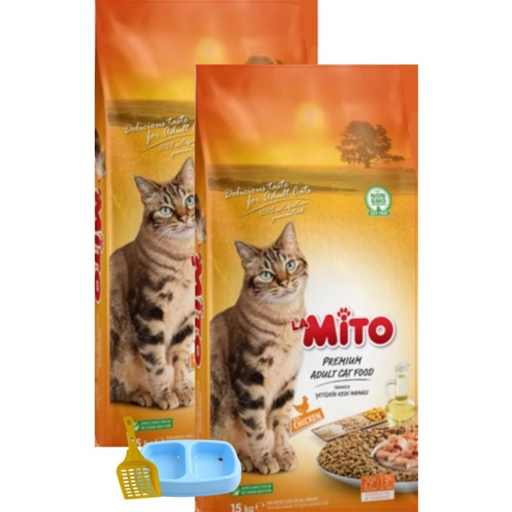 Mito Adult Cat Tavuklu Yetişkin Kedi Maması 1 kg x 2 Adet + Kürek + Mamalık Evcil Hayvan Ürünleri Fiyatı