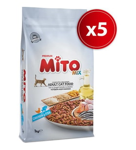 Mito Mix Yetişkin Kedi Maması 1 kg x 5 Adet Evcil Hayvan Ürünleri Fiyatı