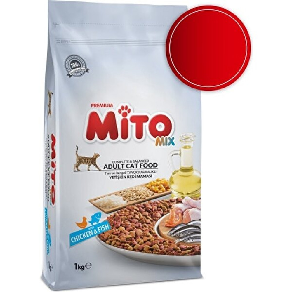 Mito Tavuklu ve Sebzeli, Renkli Taneli Yetişkin Kedi Maması 1Kg Evcil Hayvan Ürünleri Fiyatı