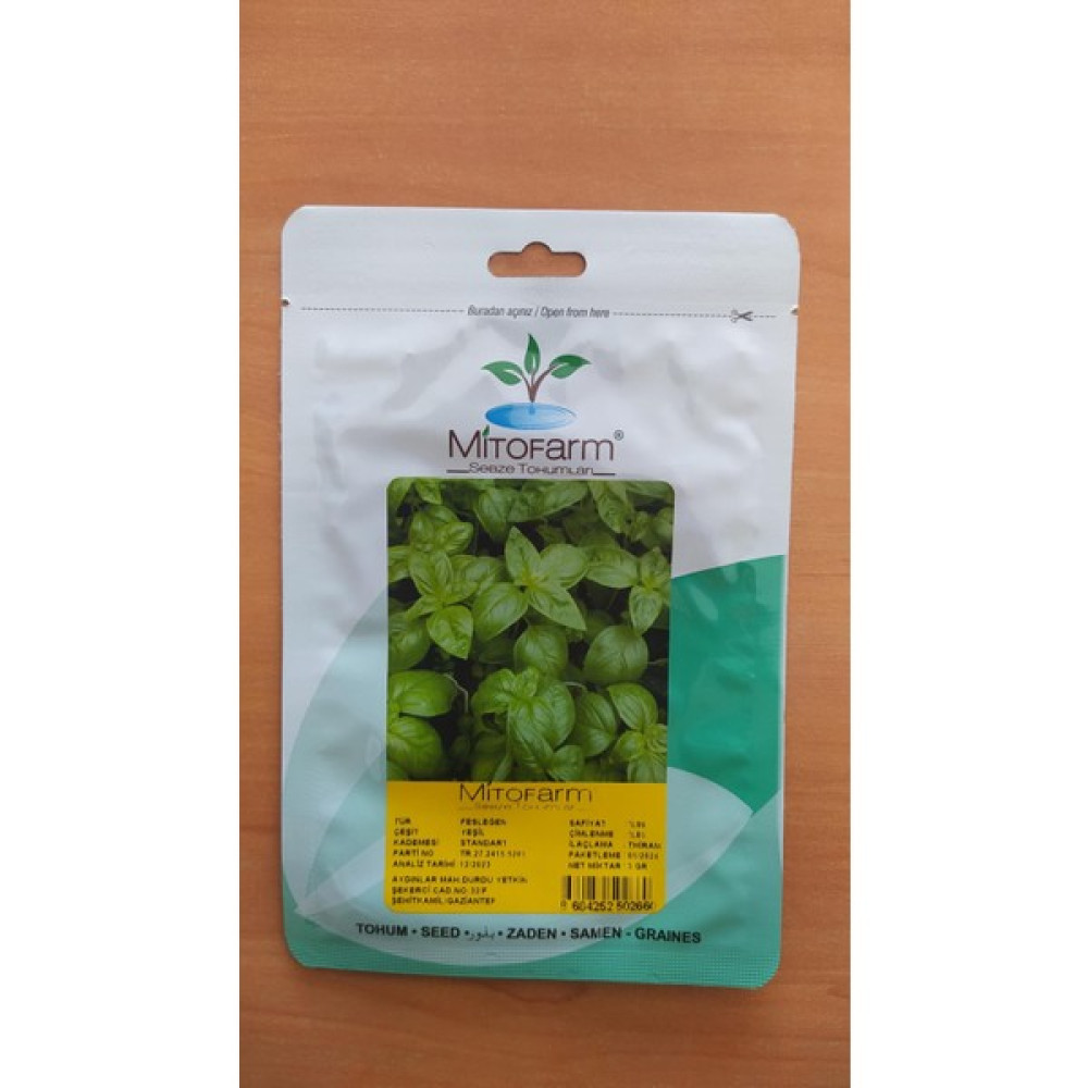 Mitofarm Yeşil Fesleğen Tohumu - 3 gr Tohum Fiyatı