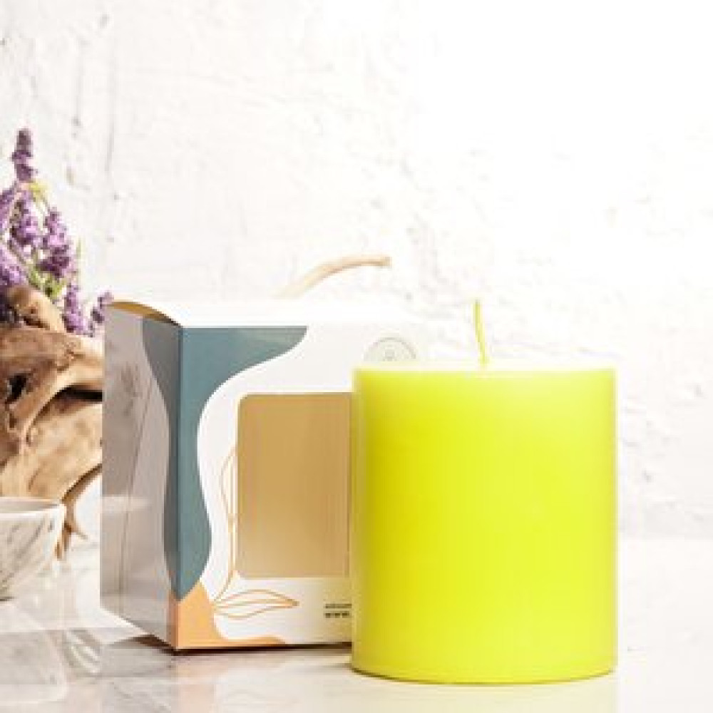 Mitr 10x10 Cm Mitr Sarı Silindir Mum Dekoratif Mum Fiyatı