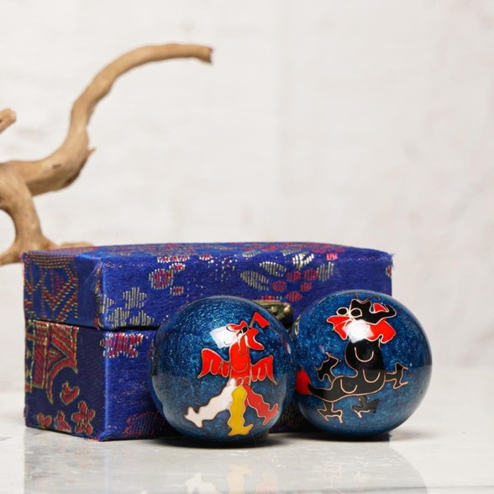 Mitr Dragon Temalı Mavi Zen Meditasyon Baoding Topu Oto Boyaları Fiyatı