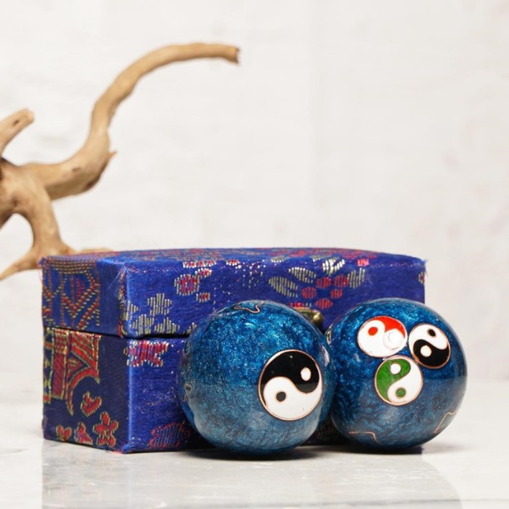 Mitr Yin Yang Temalı Mavi Zen Meditasyon Baoding Topu Oto Boyaları Fiyatı