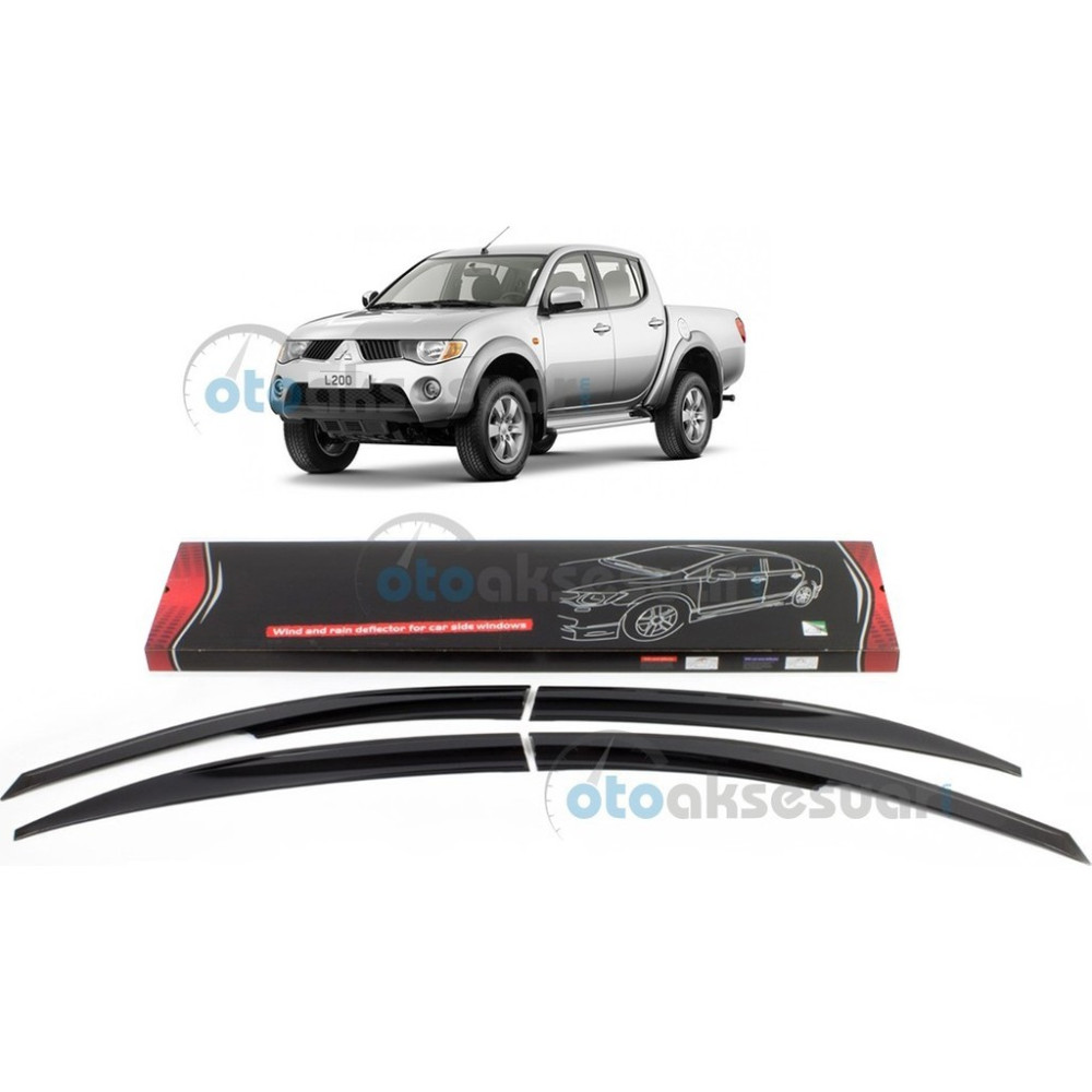 Mitsubishi L200 SunPlex Cam Rüzgarlığı Mugen 4 parça 2008-2015 Oto Rüzgarlıkları Fiyatı