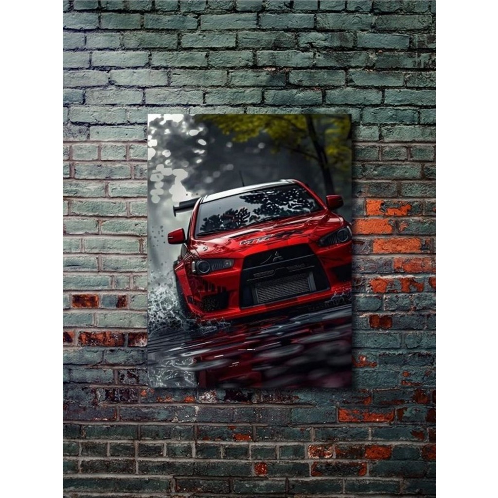 Mitsubishi Lancer Evo x , Eşsiz Tasarım Otomobil Posterleri, Özel Tasarım Kağıt Poster - 30x40 Poster Fiyatı