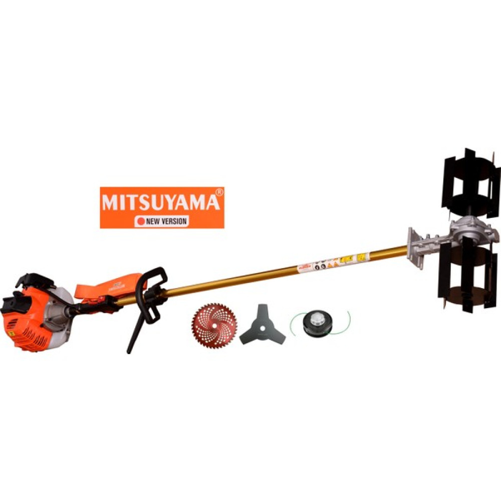 Mitsuyama Japon Benzinli Yan Tırpan + Toprak Çapalama Aparatı 5.7hp Çapalama Makinesi Fiyatı