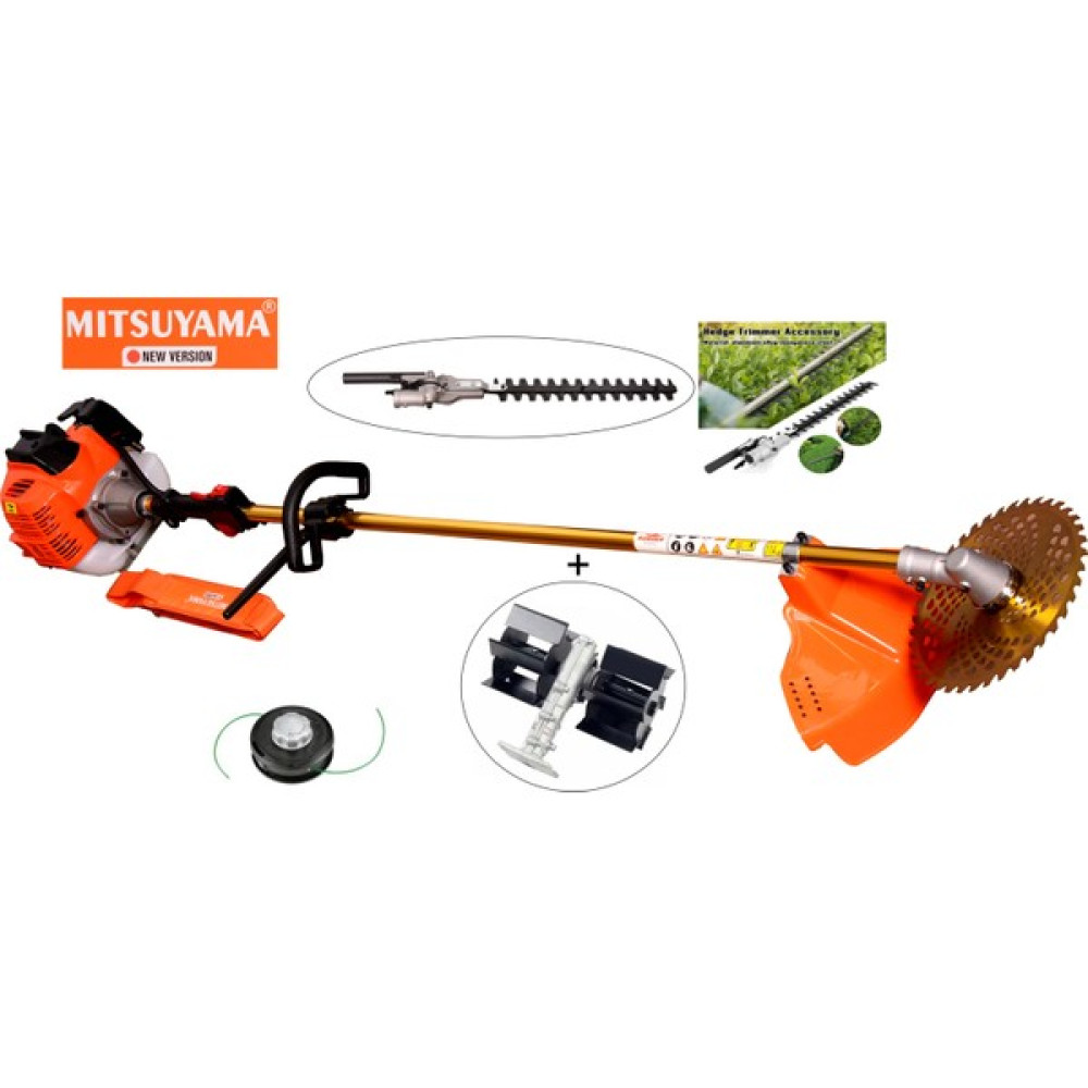 Mitsuyama Japon Yan Tırpan + Paletli Çapa + Çit Kesme Makinesi 4.2 kw 5.7 hp Oto Boyaları Fiyatı