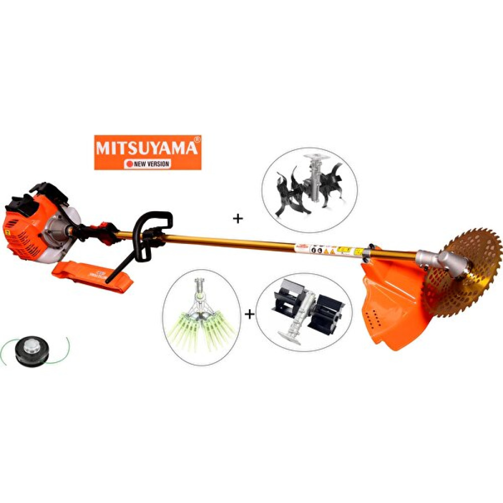Mitsuyama Japon Yan Tırpan + Zeytin Hasat + Paletli Çapa + Akrep Çapa Makinesi 4.2 kw Bahçe Makinesi Fiyatı