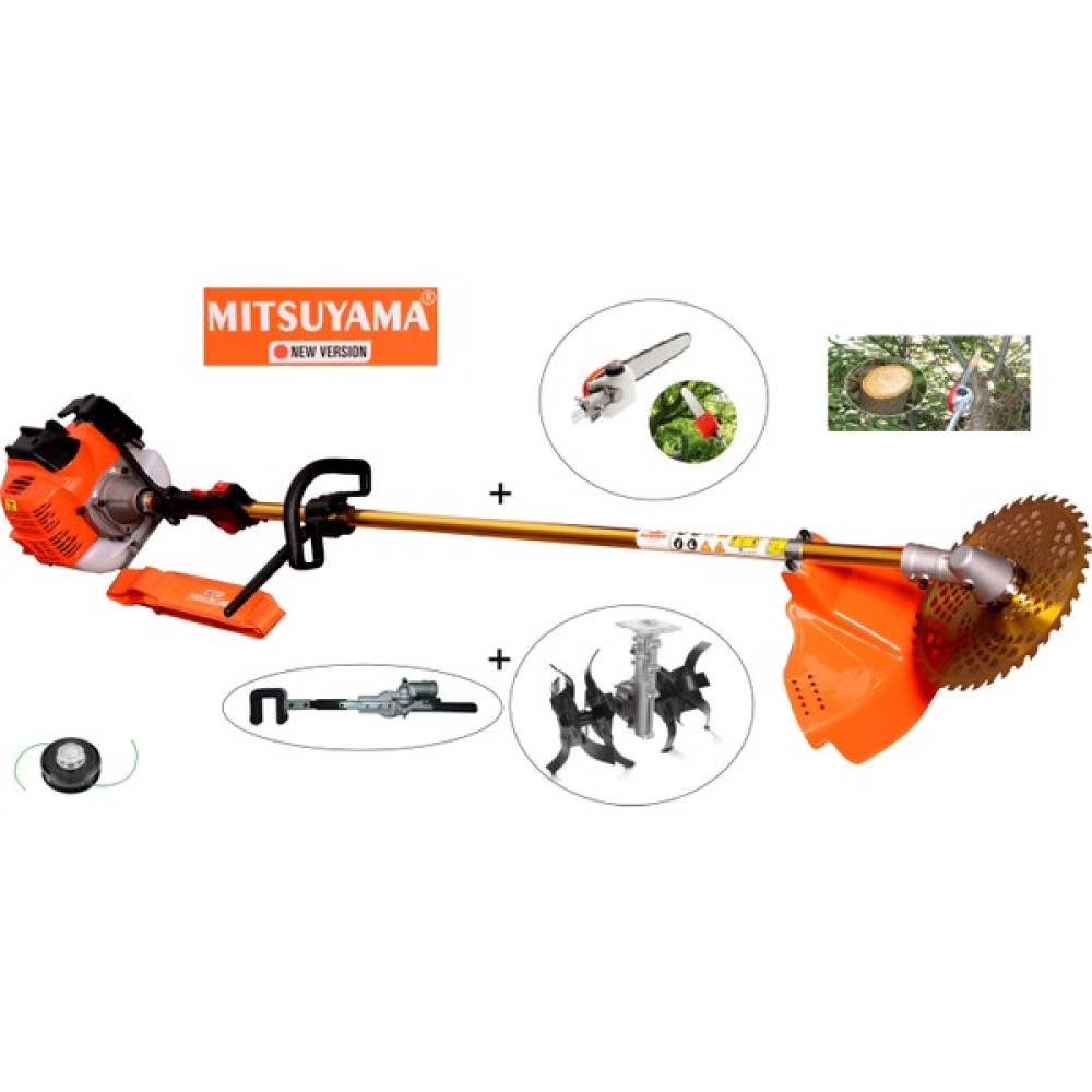 Mitsuyama Japon Yan Tırpan + Zeytin Silkeleme + Dal Testere + Akrep Çapa Makinesi 4.2 kw 5.7 hp Bahçe Makinesi Fiyatı