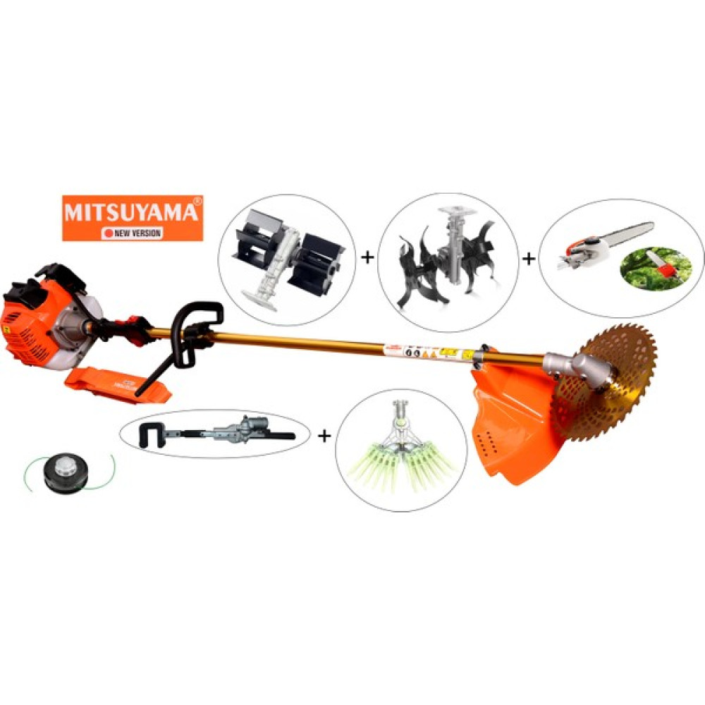 Mitsuyama Yan Tırpan + Zeytin Hasat + Fındık Silkeleme + Dal Budama + Paletli Çapa + Akrep Çapa Makinesi 5,7 Hp Bahçe Makinesi Fiyatı