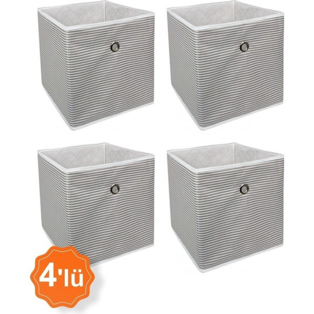 Mivese 4 Adet Gri Çok Amaçlı Raf Organizer Düzenleyici Saklama Kutusu 3X30X30 cm Eşya Saklama Kutusu Fiyatı