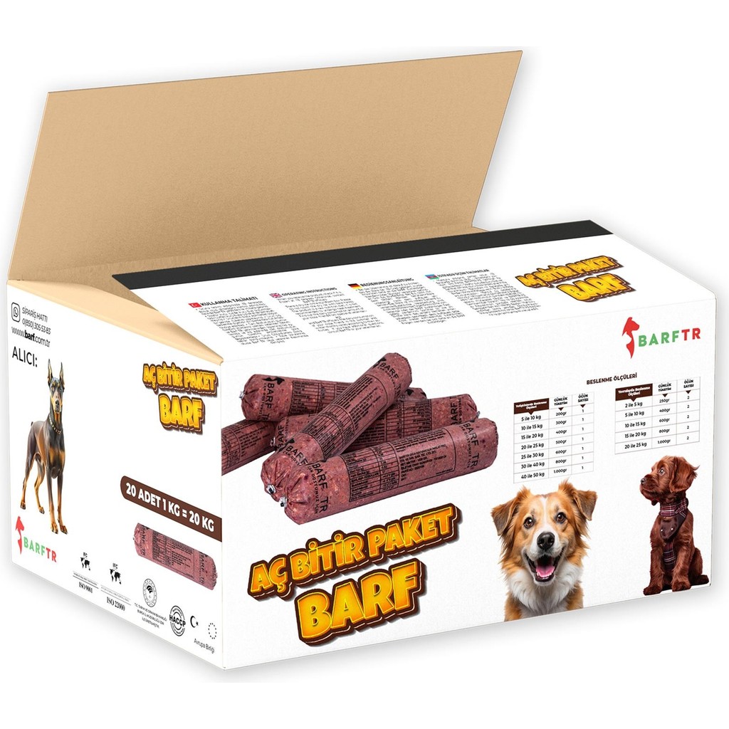 Mix Barf 20 kg Aç Bitir Paket Köpek Maması Evcil Hayvan Ürünleri Fiyatı