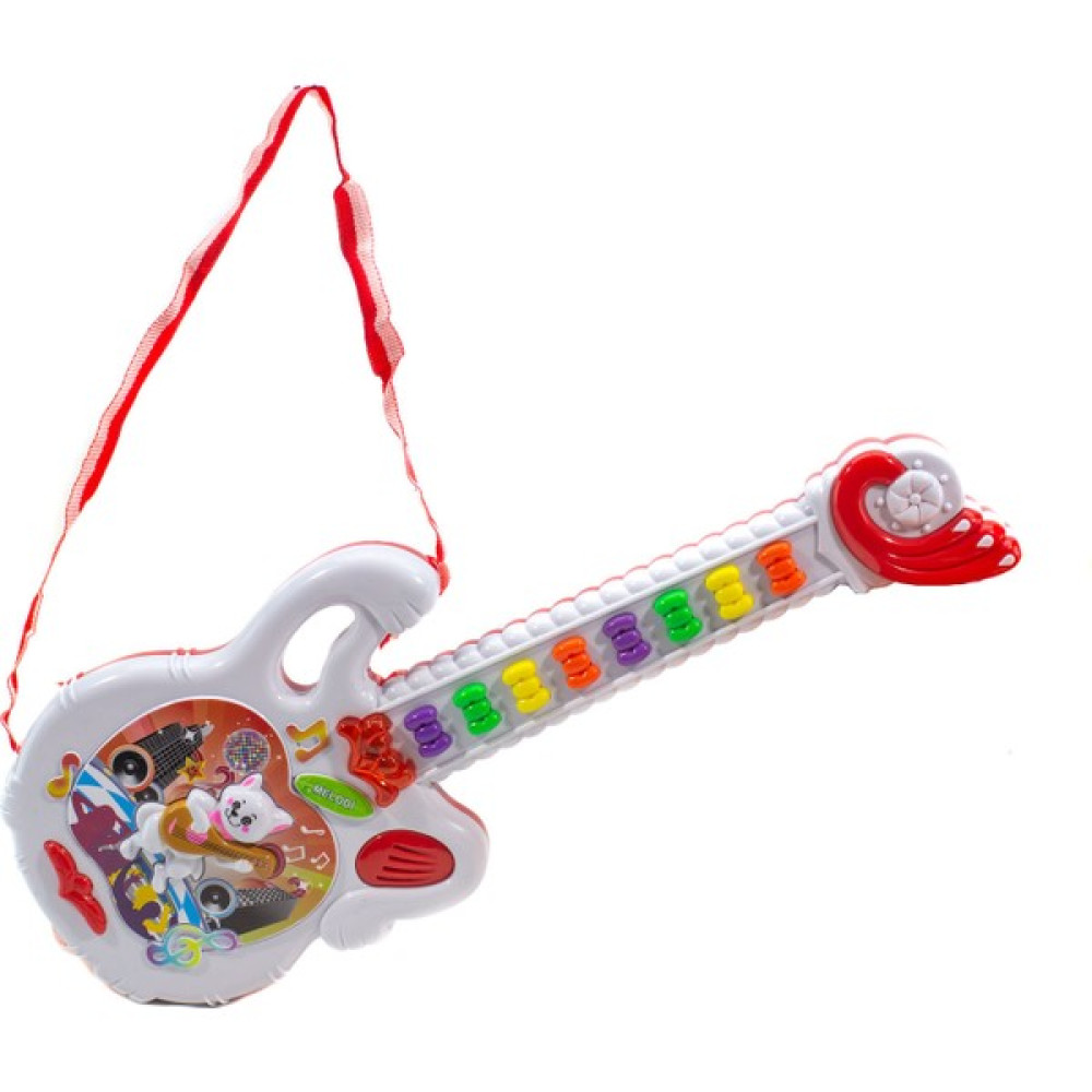 Mix Oyuncak Oyuncak Gitar Işıklı Sesli Efsane Gitar Beyaz 40 cm Eğitici Oyuncak Fiyatı
