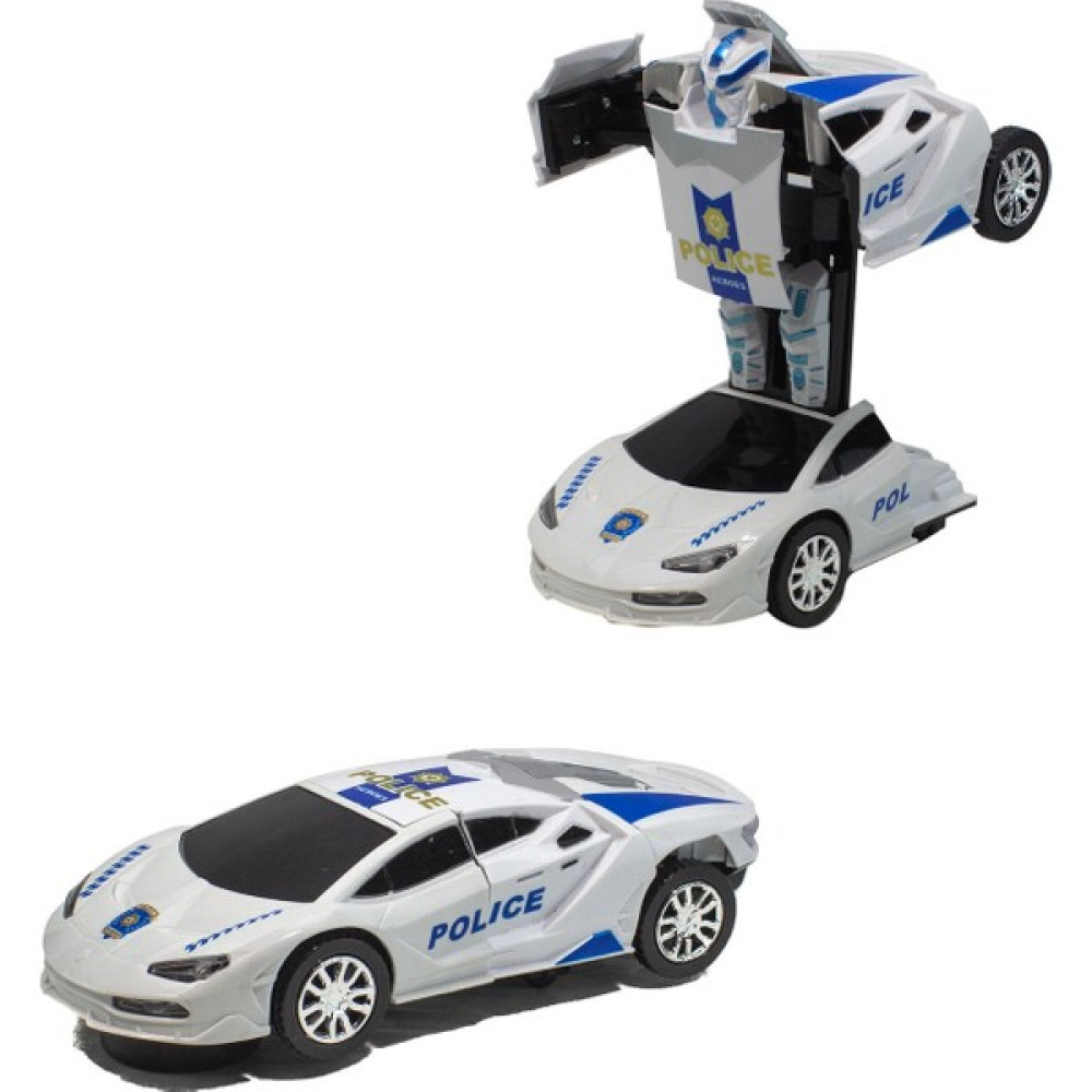 Mix Oyuncak Oyuncak Polis Arabası Transformers Robota Dönüşen Işıklı Sesli - Beyaz Oyuncak Araç Fiyatı