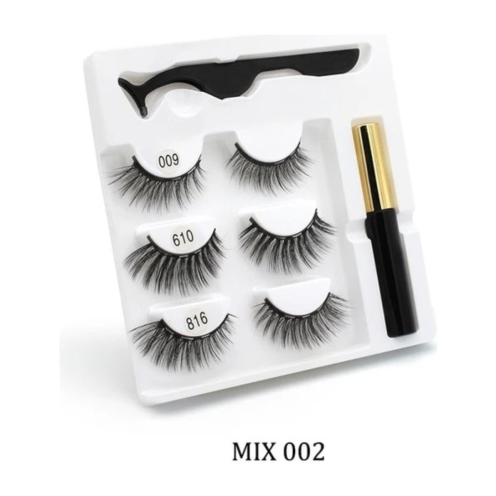 MIX002 Manyetik Kirpik Eyeliner Kirpik Kıvırıcı Mıknatıs Doğal Uzun Manyetik Yanlış Kirpik ve Manyetik Eyeliner Seti Yeniden Kullanılabilir (Yurt D... Takma Kirpik Ürünleri Fiyatı