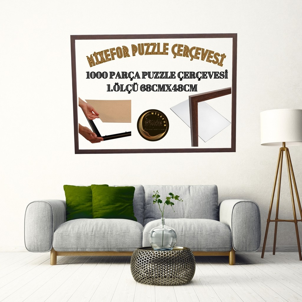 mixefor 1000 Parça Puzzle Yapboz Çerçevesi Ölçü 68CM x 48CM Ön Yüzeyinde Parlama Yapmayan Pleksi- RENK KAHVE - Kahverengi Anne Bebek Oyuncak Fiyatı
