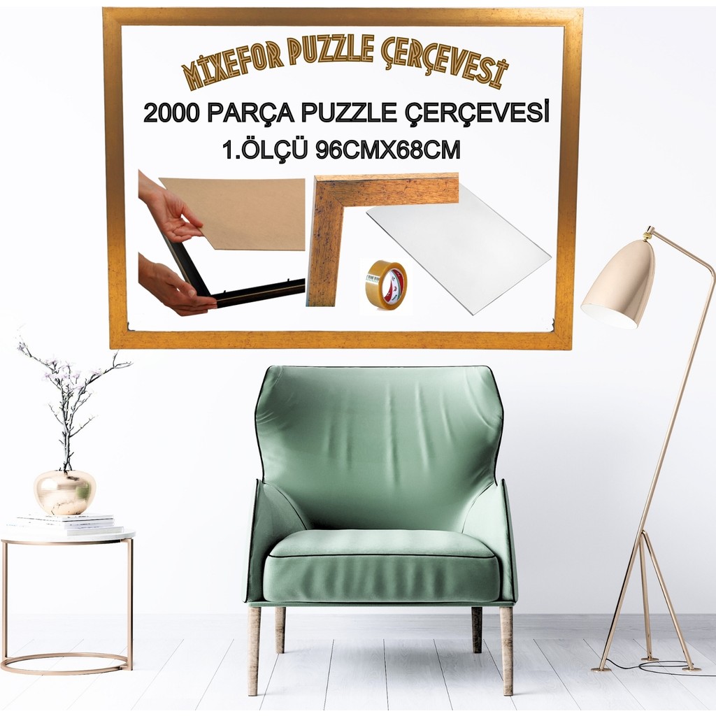 mixefor 2000 Parça Puzzle Çerçevesi 1.ölçü 96CM x 68CM - Altın Anne Bebek Oyuncak Fiyatı