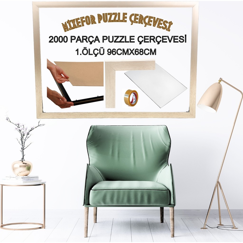 mixefor 2000 Parça Puzzle Çerçevesi 1.ölçü 96CM x 68CM - Gümüş Anne Bebek Oyuncak Fiyatı
