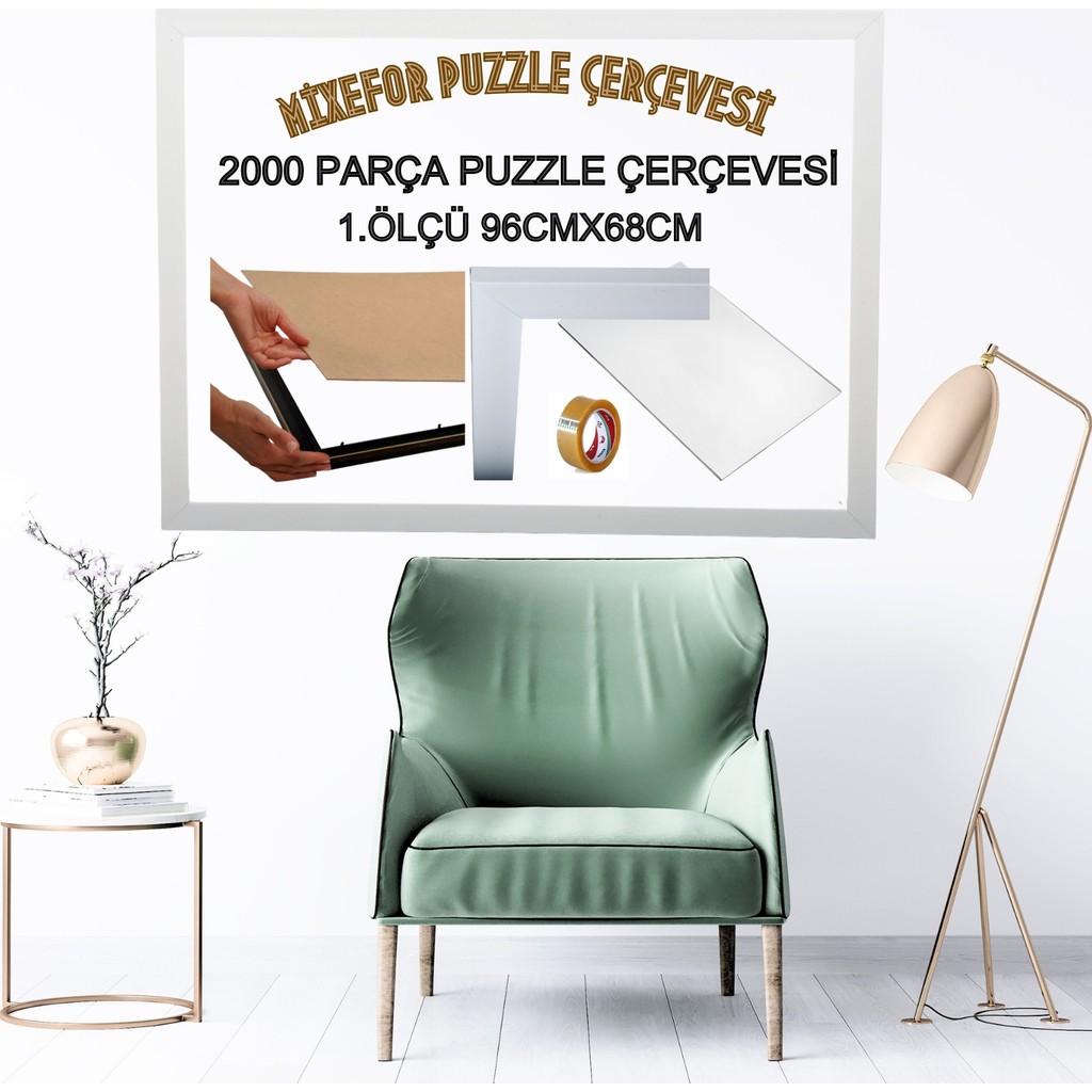 mixefor 2000 Parça Puzzle Çerçevesi 1.ölçü 96CM x 68CM RENK BEYAZ Anne Bebek Oyuncak Fiyatı