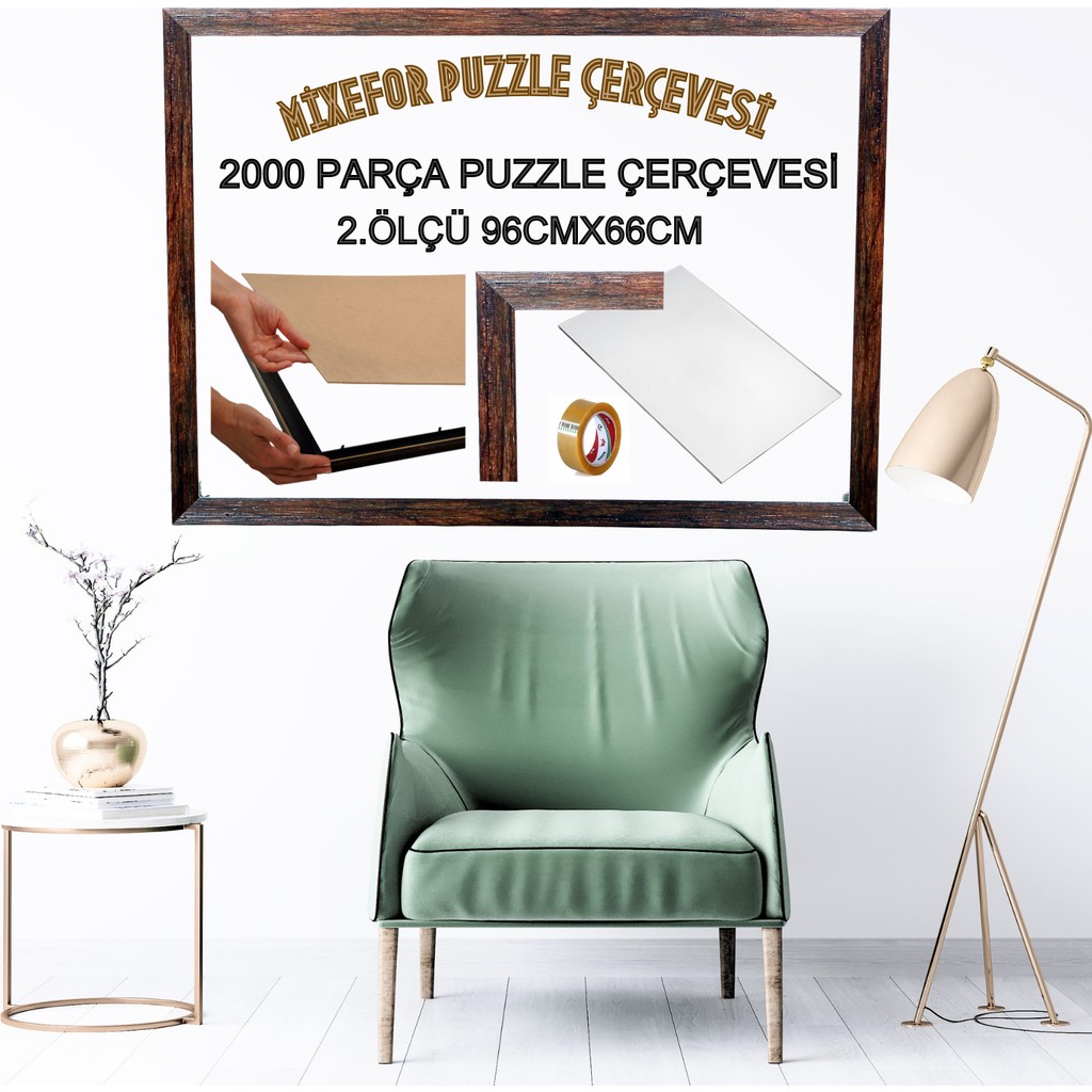 mixefor 2000 Parça Puzzle Çerçevesi 2.ölçü 96CM x 66CM - Kahverengi Anne Bebek Oyuncak Fiyatı