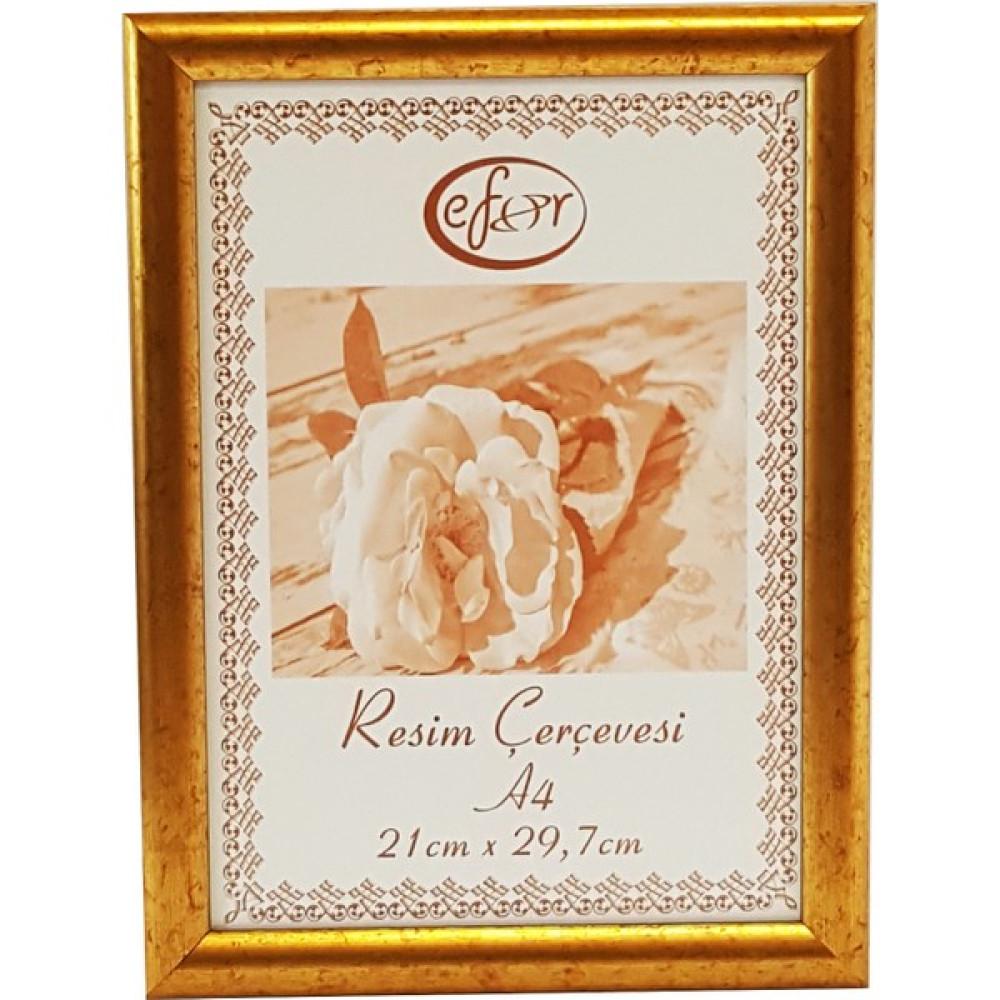 MİXEFOR A4 Çerçeve-Renk ALTIN -Arka Yüzey 3mm Mdf- Ön yüzey Kırılmaz parlama yapmayan Antireflektif Resim & Fotoğraf Çerçevesi Fiyatı