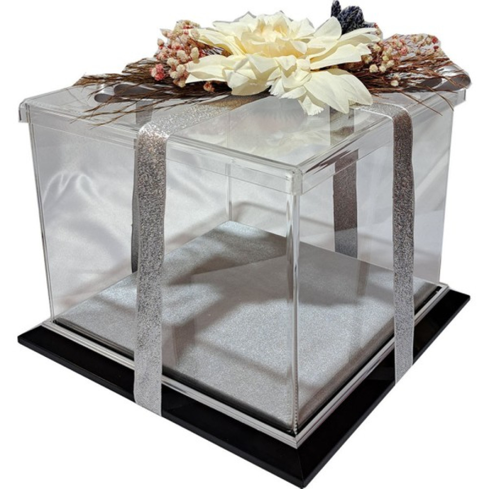 Mixefor Söz Nişan Hediye Kutusu -Pleksi Kutu - Kare Hediye Kutusu -Söz Mendil Kutusu-25 cm x 25 cm x 20 cm - Gümüş Eşya Saklama Kutusu Fiyatı