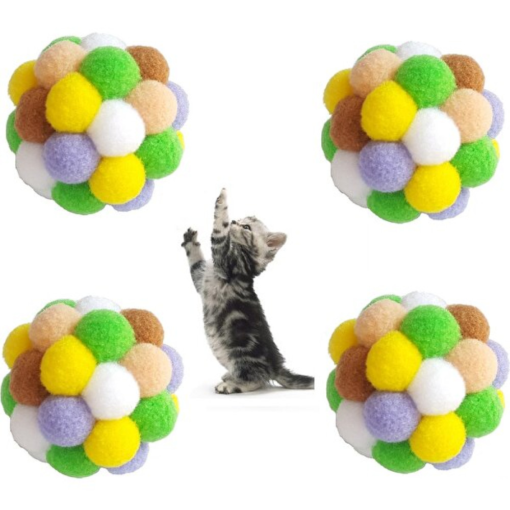 Mixpet Renkli Ponpon Top Kedi Oyuncağı 5 cm (4 Adet) Evcil Hayvan Ürünleri Fiyatı