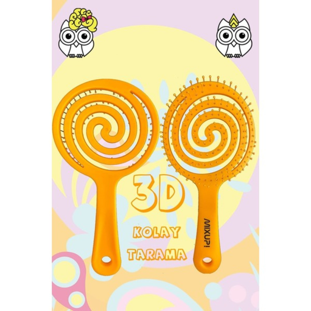 Mixup 3d Soft Touch Saç Fırçası Turuncu - 1 Saç Fırçası ve Tarağı Fiyatı
