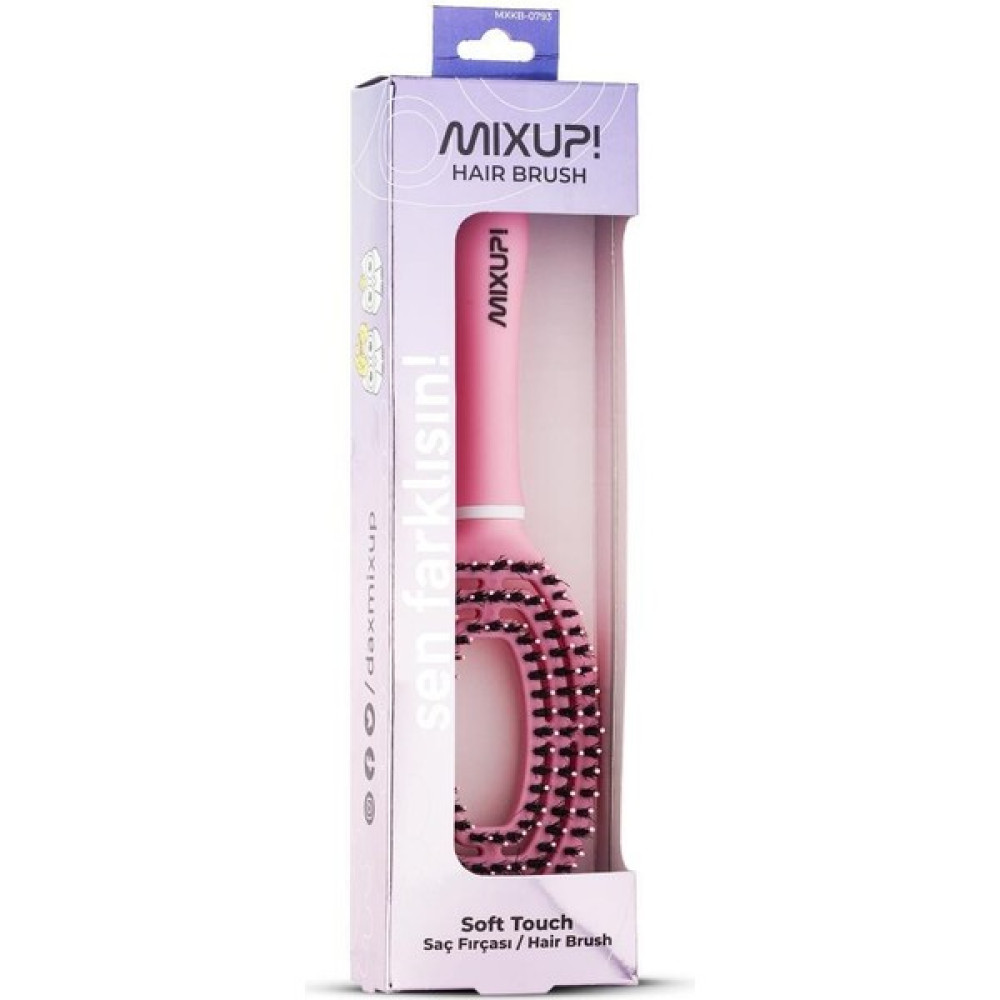 Mixup Elips Soft Touch Saç Fırçası Pembe - 1 Saç Fırçası ve Tarağı Fiyatı