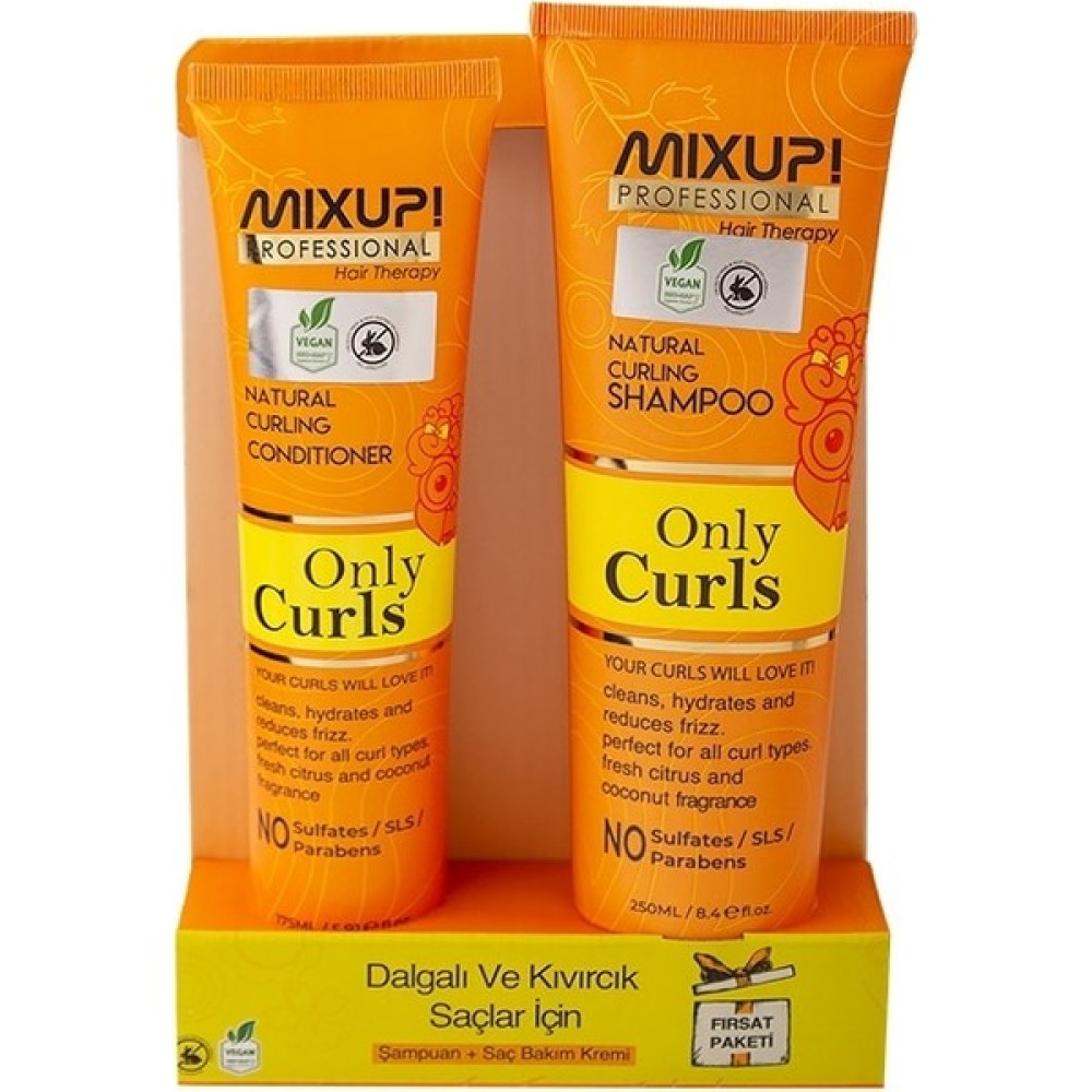 Mixup Only Curls Şampuan 250 ml + Saç Bakım Kremi 175 ml Şampuan ve Saç Kremi Fiyatı