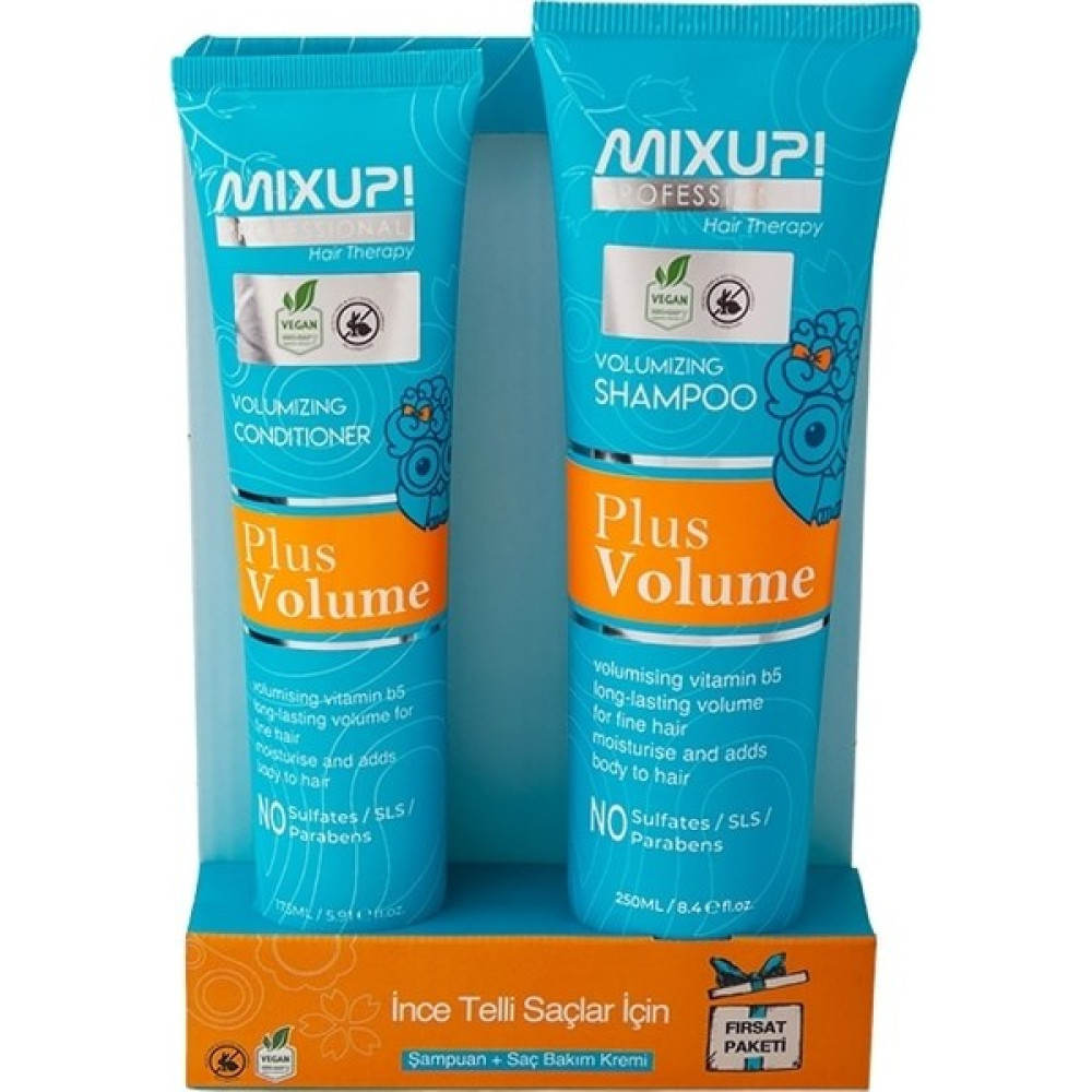 Mixup Plus Volume Şampuan 250 ml + Saç Bakım Kremi 175 ml Şampuan ve Saç Kremi Fiyatı