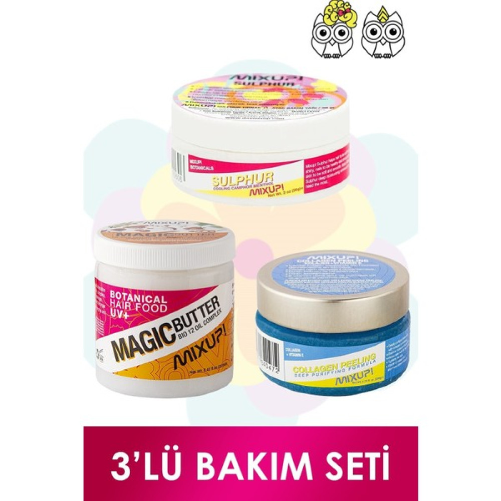 Mixup Sulphur 56GR+12 Yağ Etkili Saç Bakım Sihirbazı 250ML+COLLAGEN El Ayak Peeling 200GR - 3 Lü Set Saç Bakım Maskeleri & Serumlar & Spreyler Fiyatı