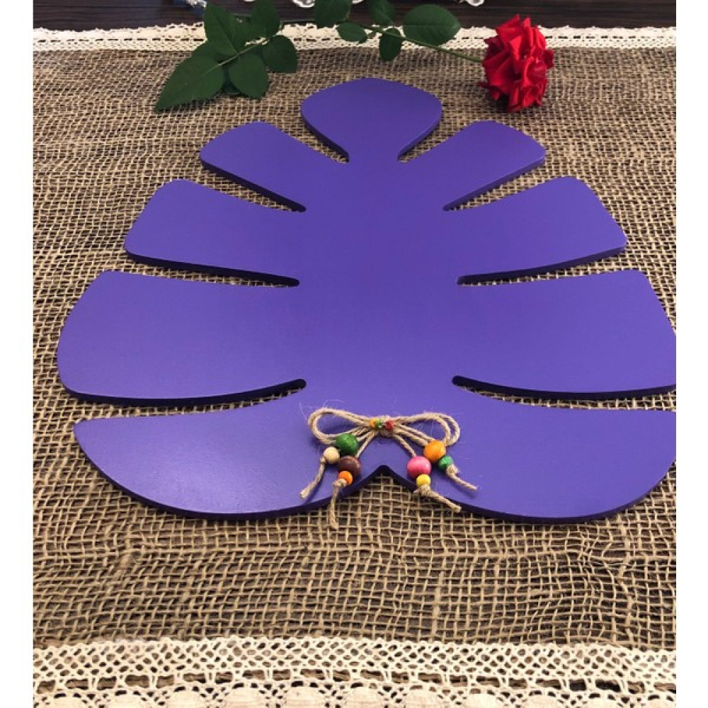 Miya Home 2'li Ahşap Yaprak Supla & Amerikan Servis - 32 x 35 cm - Lila Amerikan Servis Fiyatı