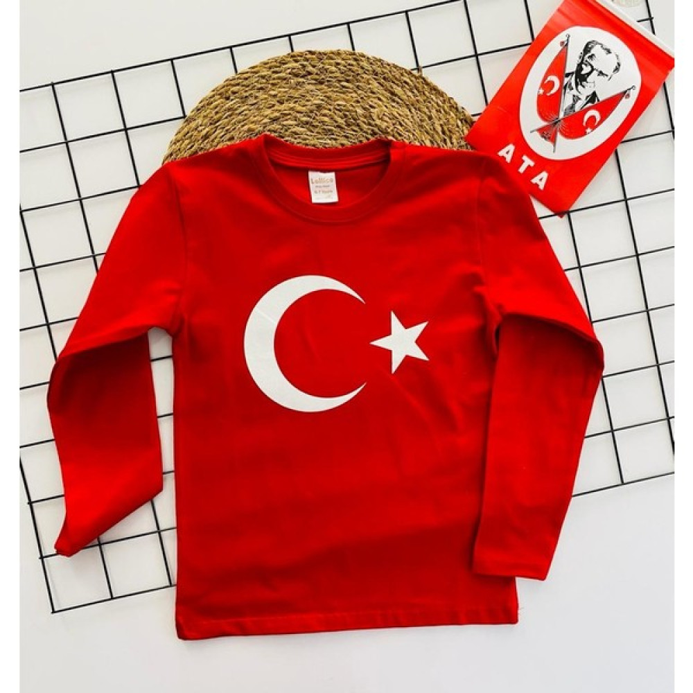Miyakidsworld Ay Yıldızlı Uzun Kollu Penye Tşört Erkek Çocuk T-shirt Fiyatı