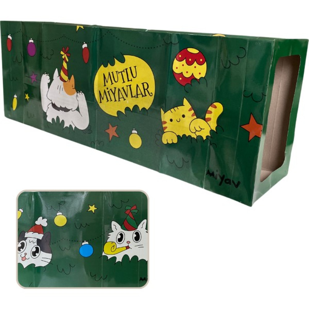 Miyav Mutlu Miyavlar Kedi Karton Tüneli Kediler Için Katlanabilir Tünel Kedi Oyun Alanı Evcil Hayvan Ürünleri Fiyatı