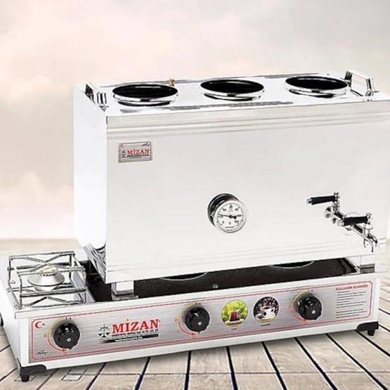 Mizan 40 lt Gazlı Pleyt'li Isı Göstergeli 2500 W 40 lt Su Isıtma Kapasiteli Çay ve Kahve Makinesi Çay Makineleri Fiyatı
