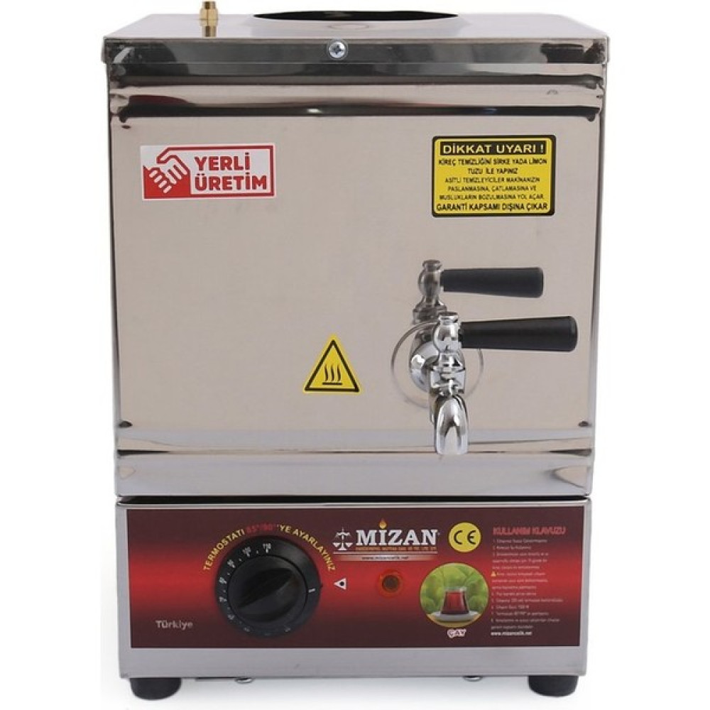 Mizan Krom Elektrikli Çay Kazanı, 10 Lt, 430 Kalite, Playtsiz - Çelik Çay Makineleri Fiyatı