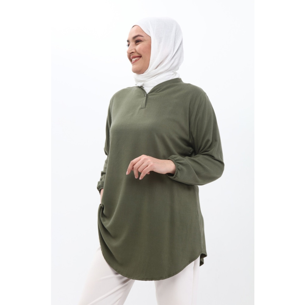 MIZMIZ Dokuma Yün Viskon Pamuk Yumuşak Kumaş Tunik XL Beden Tunik Fiyatı