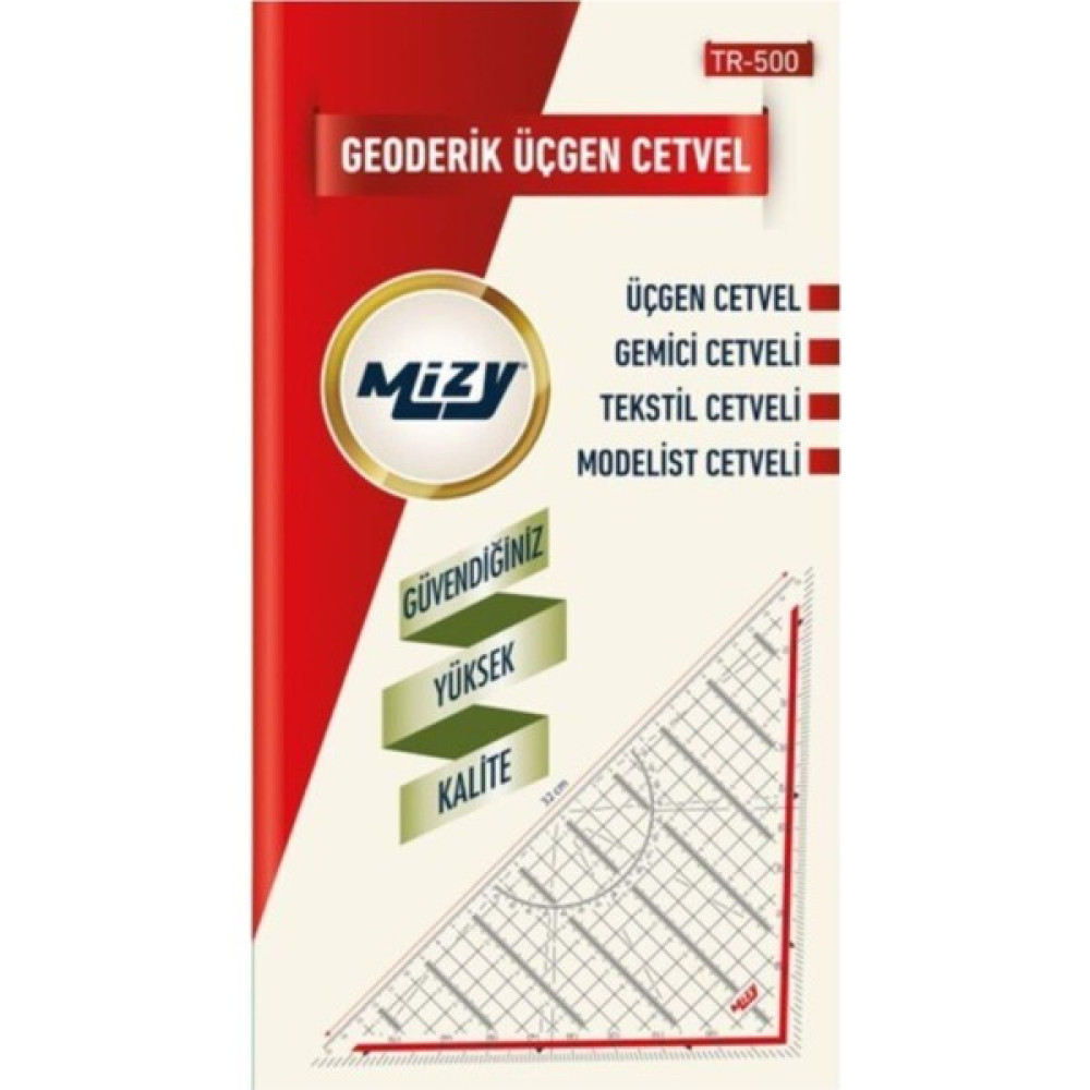 Mizy Üçgen Gönye Çetvel (Geoderik Cetvel) Üçgen Gönye Cetvel (Geoderik Cetvel) Cetvel Fiyatı