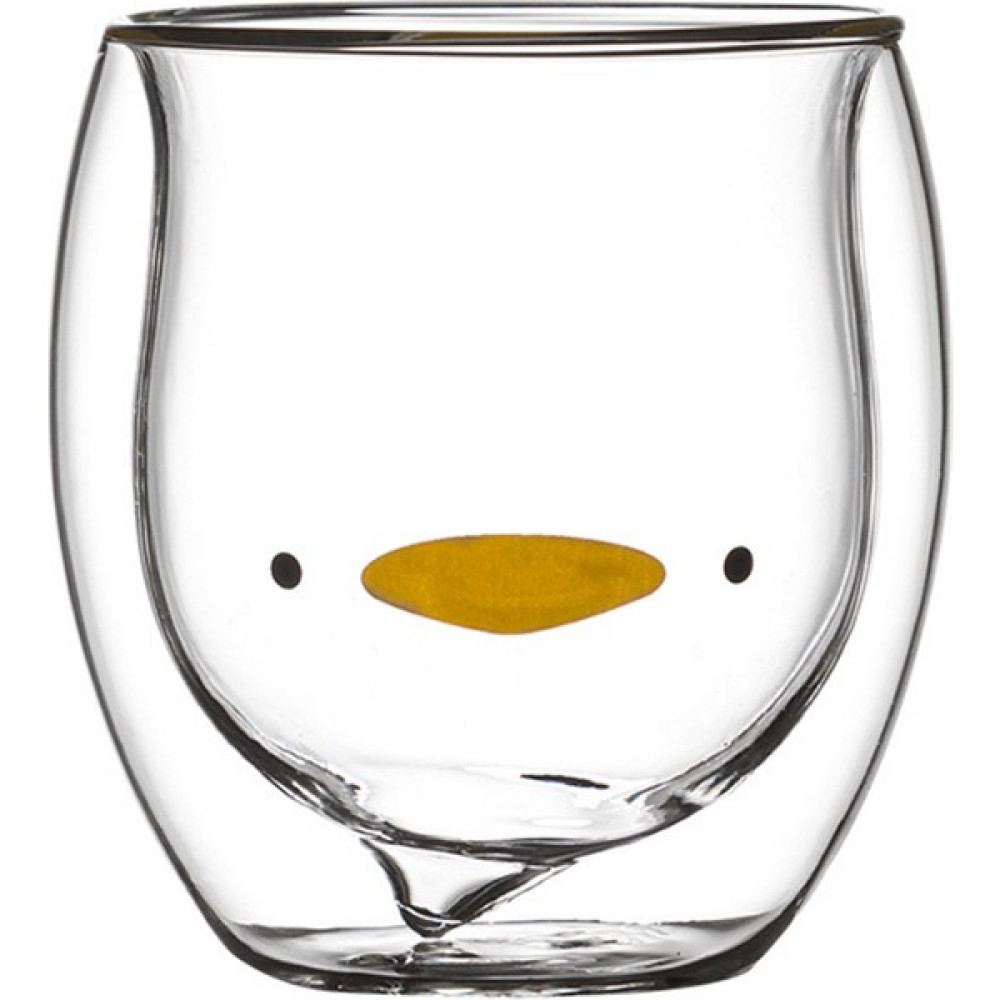 Mj Glass Ördek Çift Cidarlı Tasarım Cam Bardak 250 ml - Hediyelik Çift Cidarlı Ördek Bardak Fincan / Bardak / Kahve Takımı Fiyatı