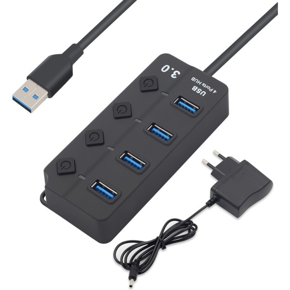 Mj Tech 4 Port USB 3.0 Hub Çoklayıcı Çoğaltıcı Switch Splitter Siyah Bilgisayar Çevirici ve Adaptörü Fiyatı