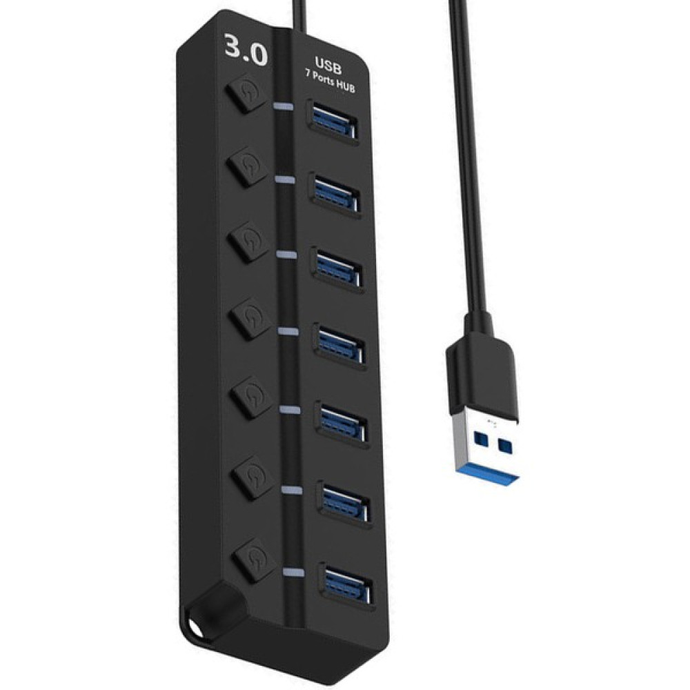 Mj Tech 7 Port USB 3.0 Hub Çoklayıcı Çoğaltıcı Switch Splitter Siyah Seri & Paralel Kablo Fiyatı