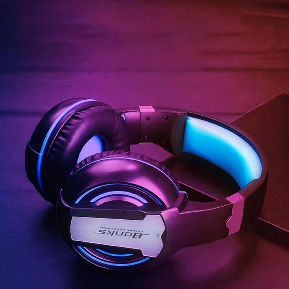 Mj Tech Bonks-G1 USB Ledli Gaming Oyuncu Mikrofonlu Profesyonel Kulaklık - Siyah Kulak Üstü Kulaklık Fiyatı