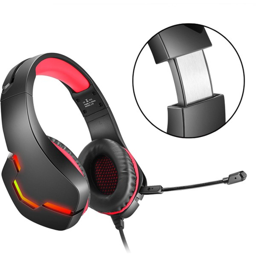 Mj Tech Jogger-Xpro Gaming Oyuncu Mikrofonlu Ledli Profesyonel Kulaklık - Ledli Oyuncu Kulaklığı - Siyah - Kırmızı Kulak Üstü Kulaklık Fiyatı