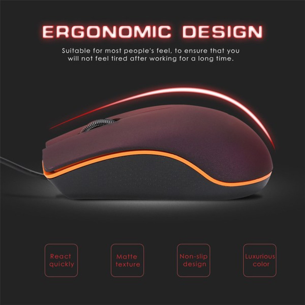 Mj Tech M20 3D Kablolu 1200 Dpı Ev Ofis Optik Mouse Fare - Mor Klavye - Mouse Fiyatı