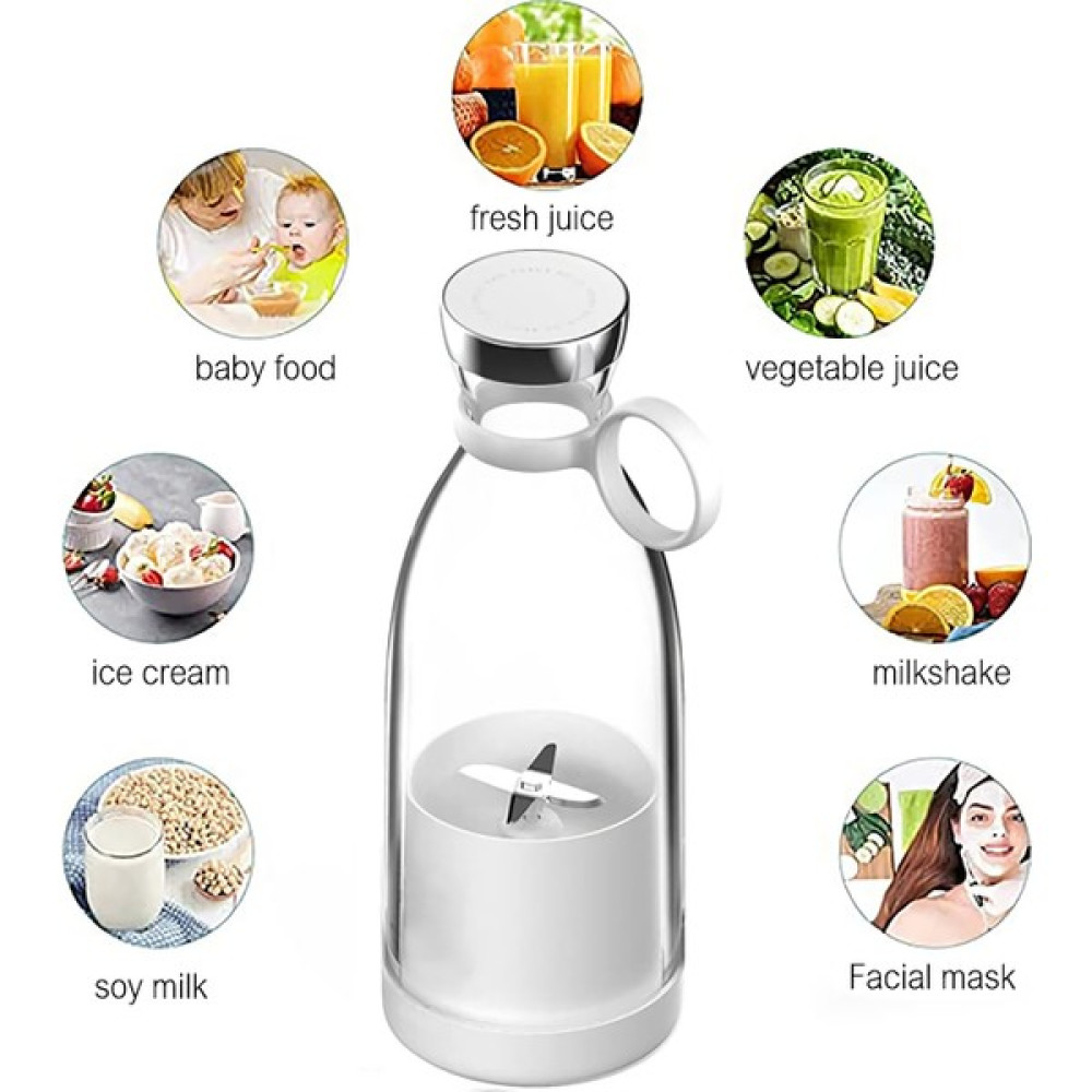Mj Tech Taşınabilir Şarjlı Smoothie Blender - Beyaz Blenderler Fiyatı