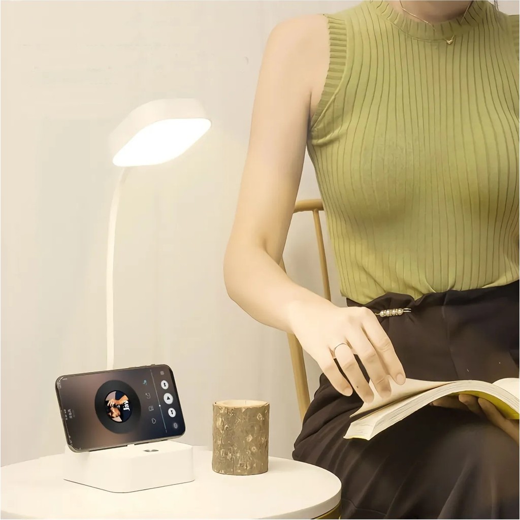 Mj Tech Yeşil Şarjlı Masa Lambası Dokunmatik 20 LED Kademeli Çalışma Okuma Işığı Flexible Masa Lambası Ofis Masa Lambası Fiyatı